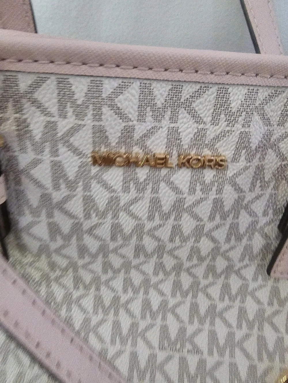 Michael Kors Pale Pink Signature MK Tote - Picture 2 of 4